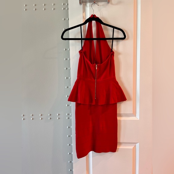 Bebe red bandage peplum dress, size small - Picture 6 of 8